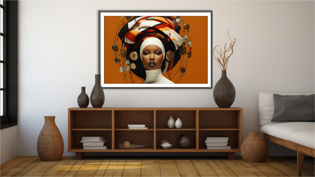 Chronos Crown – Afrofuturist Digital Art Print (Multi-Size Pack) - Image 7