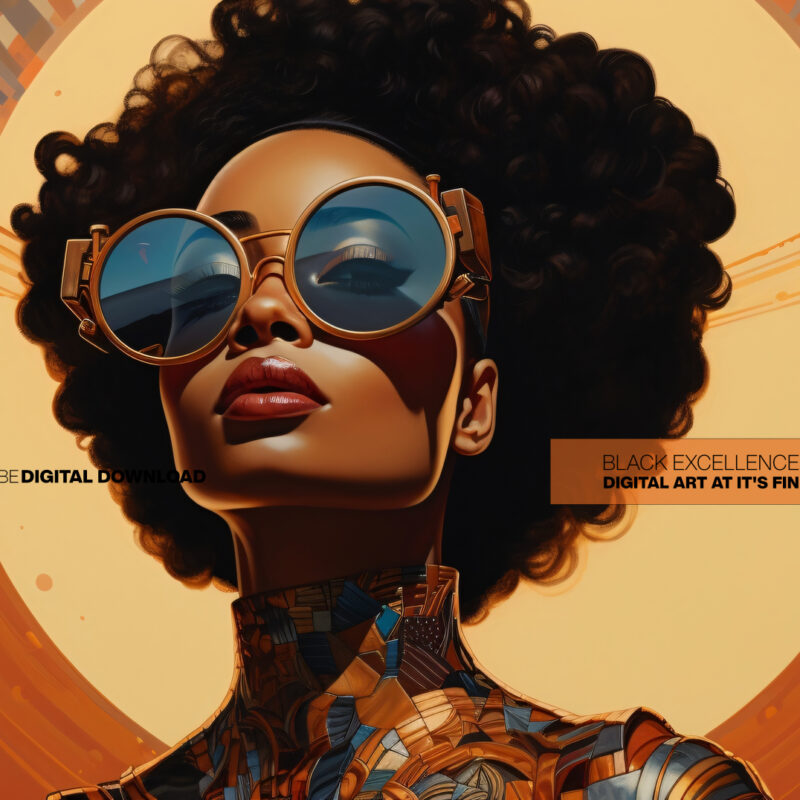 Alternative view of Solis Nova – Afrofuturist Digital Art Print (Multi-Size Pack)