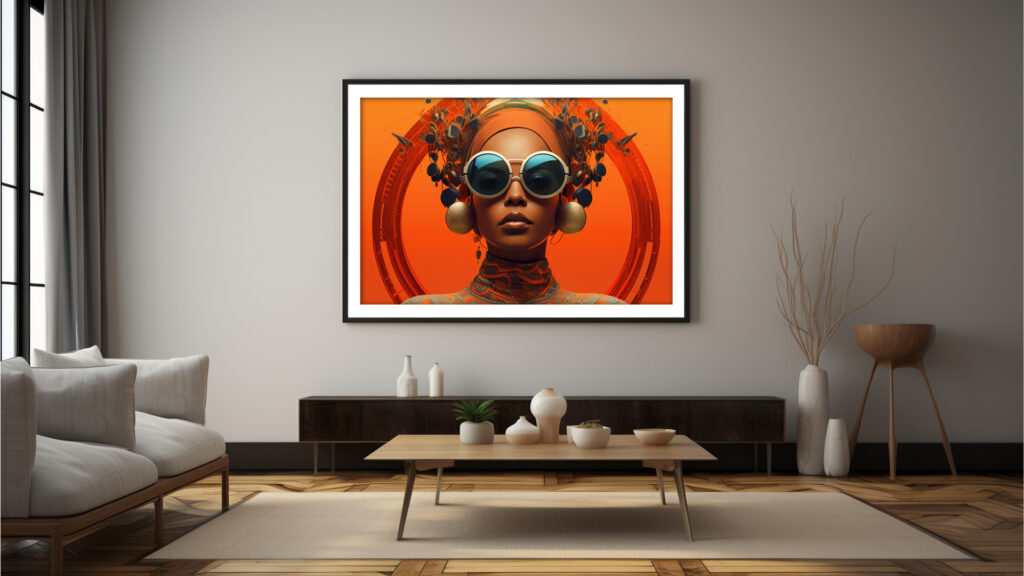Halo Solara – Afrofuturist Digital Art Print (Multi-Size Pack)