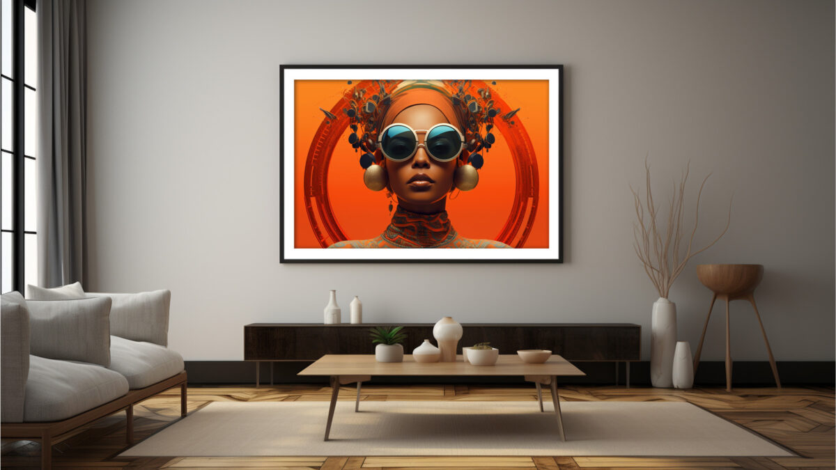 Halo Solara – Afrofuturist Digital Art Print (Multi-Size Pack)