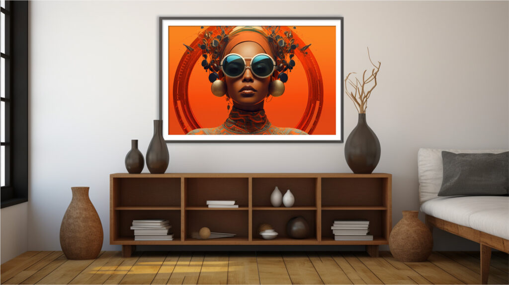 Halo Solara – Afrofuturist Digital Art Print (Multi-Size Pack) - Image 6