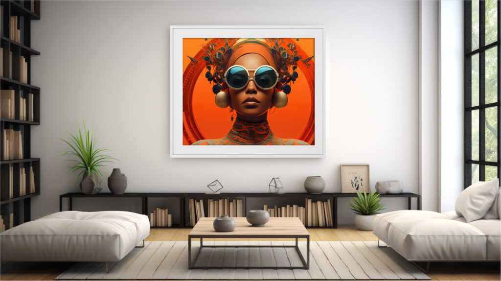 Halo Solara – Afrofuturist Digital Art Print (Multi-Size Pack) - Image 3