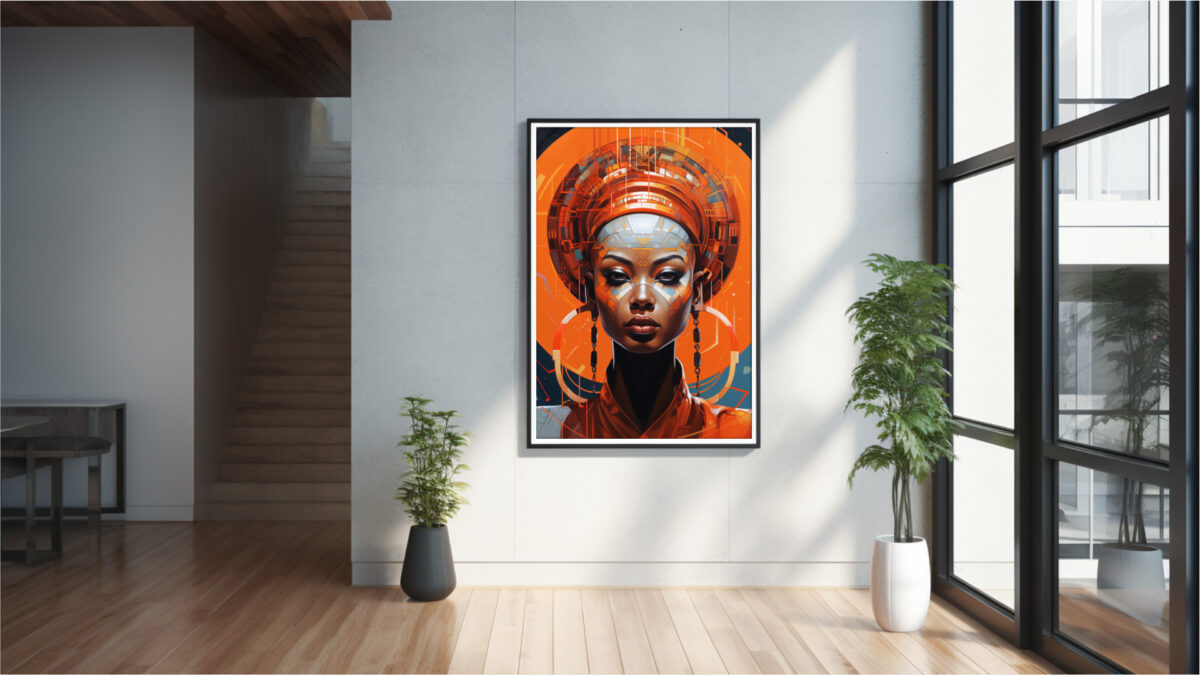 Solar Circuit Empress – Afrofuturist Art Print | AfroSoulVibe - Image 6