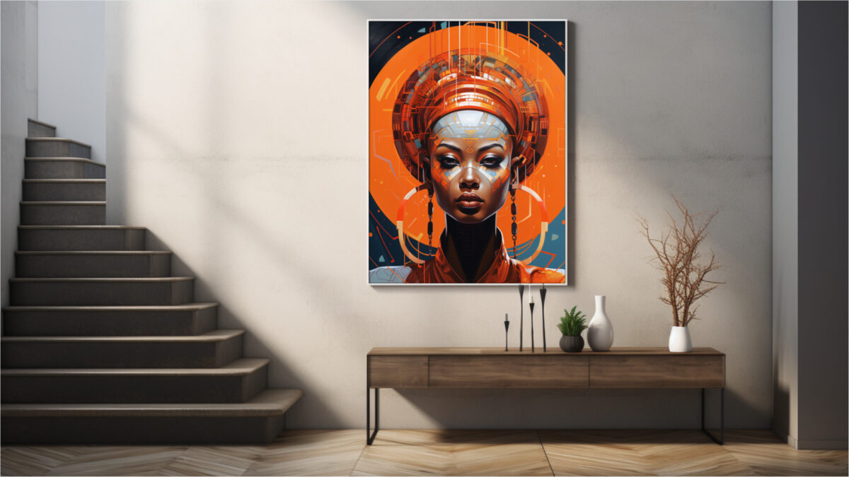 Solar Circuit Empress – Afrofuturist Art Print | AfroSoulVibe - Image 5