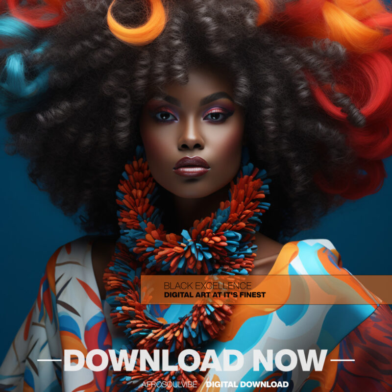Alternative view of Carnival Couture – Afrocentric Digital Art (Vertical Multi-Size Pack)